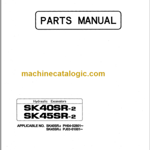 KOBELCO SK40SR-2 SK45SR-2 PARTS MANUAL