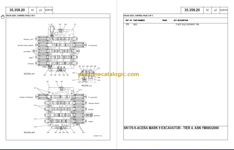 KOBELCO SK170-9 TIER 4 PARST CATALOG