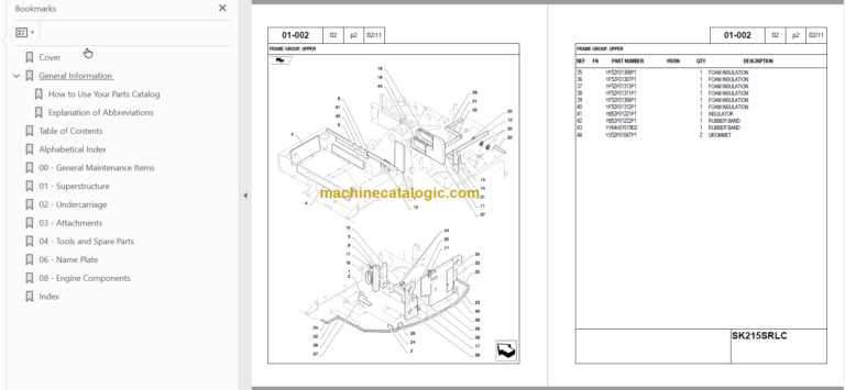 KOBELCO SK215SRLC PARTS CATALOG
