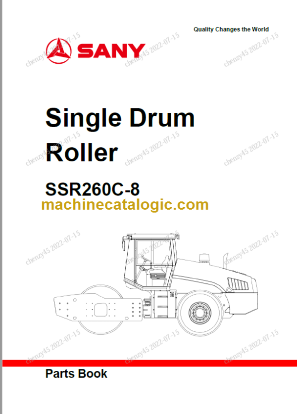 SANY SSR260C-8 PARTS BOOK