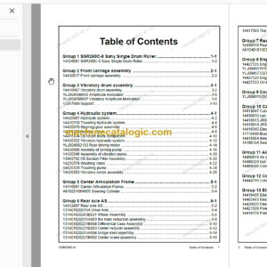SANY SSR260C-8 PARTS BOOK