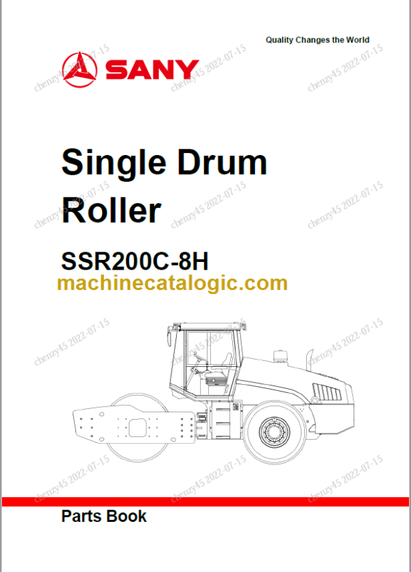 SANY SSR200C-8H PARTS BOOK