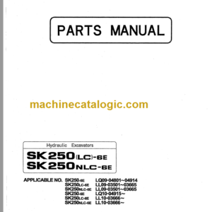 KOBELCO SK250LC-6 SK250NLC-6E PARTS MANUAL