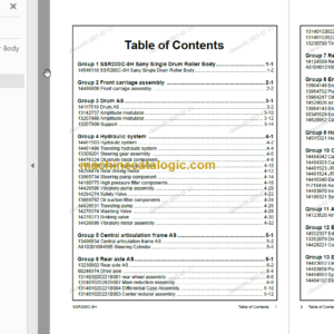 SANY SSR200C-8H PARTS BOOK