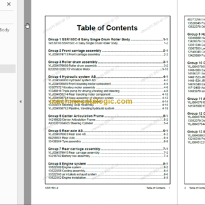 SANY SSR150C-8 PARTS BOOK