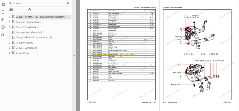 SANY SY750 Parts Book