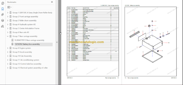 SANY SSR150C-8 PARTS BOOK