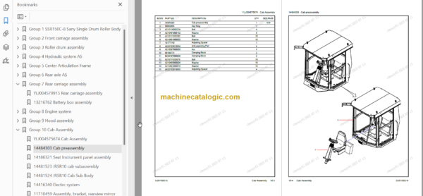 SANY SSR150C-8 PARTS BOOK