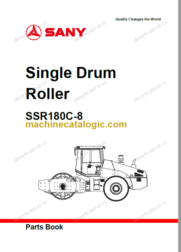 SANY SSR180C-8 PARTS BOOK