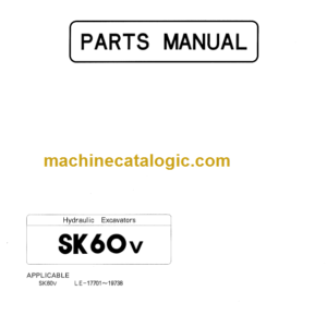 KOBELCO SK60V PARTS MANUAL