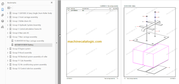 SANY SSR180C-8 PARTS BOOK