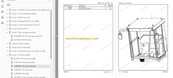 SANY SSR180C-8 PARTS BOOK