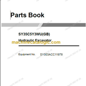 SANY SY35U Parts Book