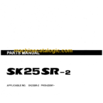 KOBELCO SK25SR-2 PARTS MANUAL PV09-22001