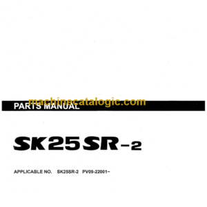 KOBELCO SK25SR-2 PARTS MANUAL PV09-22001