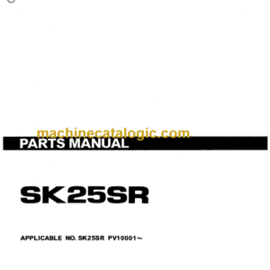 KOBELCO SK25SR PARTS MANUAL