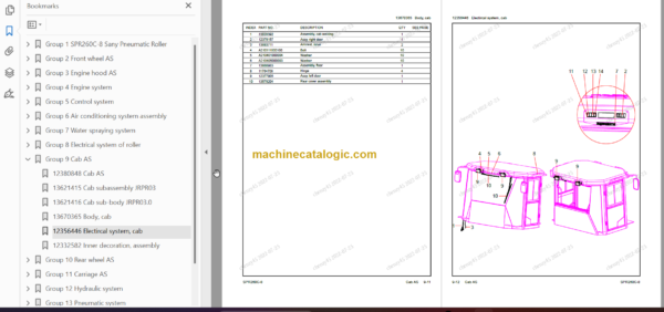 SANY SPR260C-8 PARTS BOOK