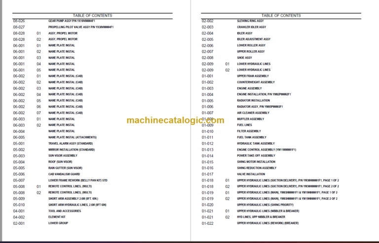 KOBELCO SK160LC PARTS CATALOG
