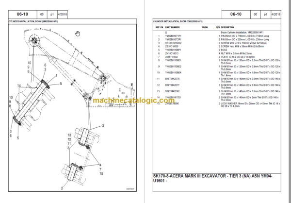 KOBELCO SK170-8-ACERA MARK 8 PARTS CATALOG170