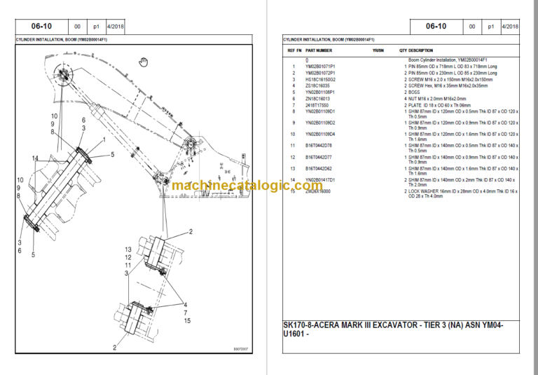 KOBELCO SK170-8-ACERA MARK 8 PARTS CATALOG170