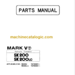 KOBELCO SK200 SK200LC MARK V PARTS MANUAL