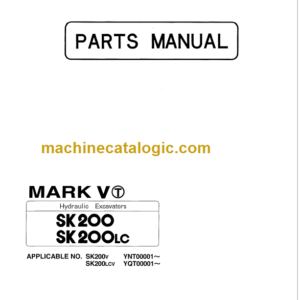 KOBELCO SK200 SK200LC MARK V PARTS MANUAL