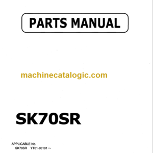 KOBELCO SK70SR PARTS MANUAL