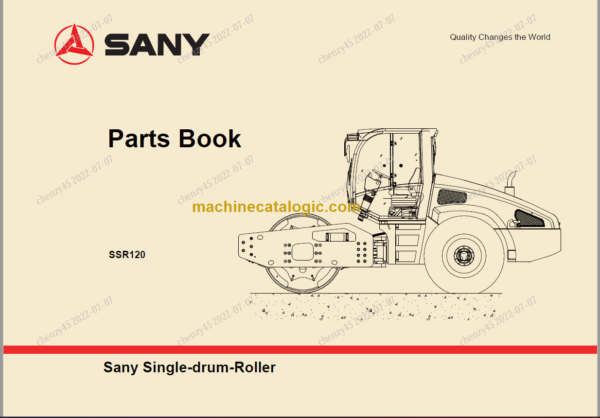 SANY SSR120 PARTS BOOK