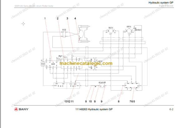 SANY SSR120 PARTS BOOK