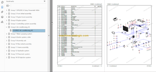 SANY SPR160C-8 PARTS BOOK