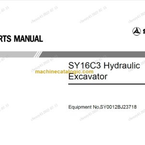 SANY SY16C3 PARTS MANUAL