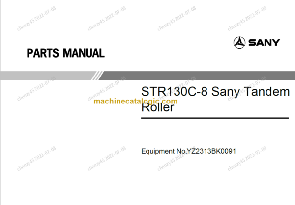 SANY STR130C-8 PARTS MANUAL