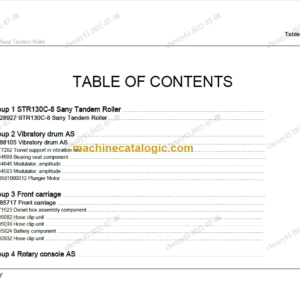 SANY STR130C-8 PARTS MANUAL