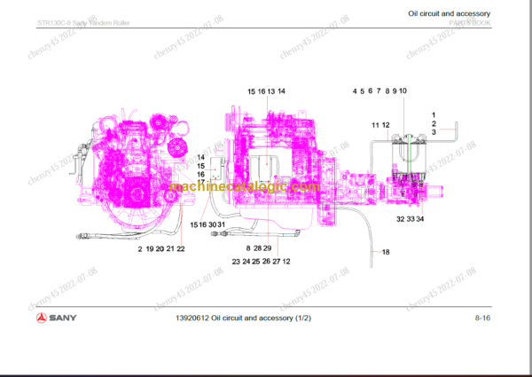 SANY STR130C-8 PARTS MANUAL