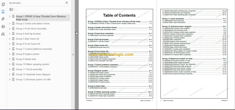 SANY STR30C-8 Parts Book