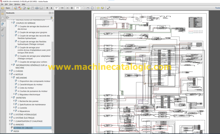 Kubota U36-4 Manuel D’atelier