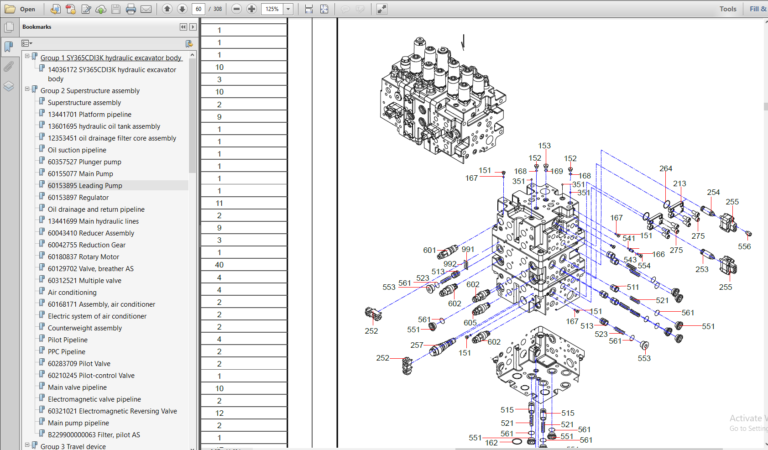 SANY PARTS MANUAL PDF SET 2022