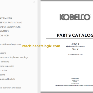 KOBELCO 260SR-3 Tier IV PARTS CATALOG