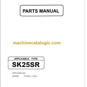 KOBELCO SK25SR PARTS MANUAL PV12001-12542