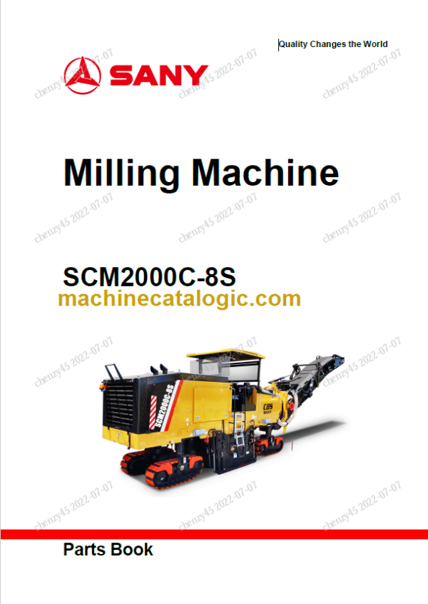 SANY SCM2000C-8S PARTS BOOK