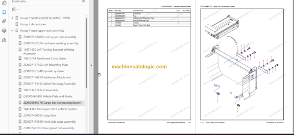 SANY SYM32050ZZX1E PARTS BOOK