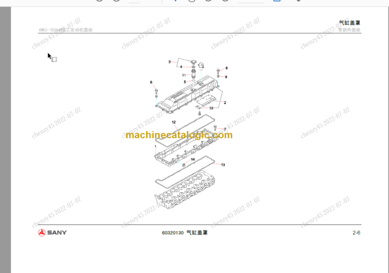 SANY SY485 engine parts manual chinese