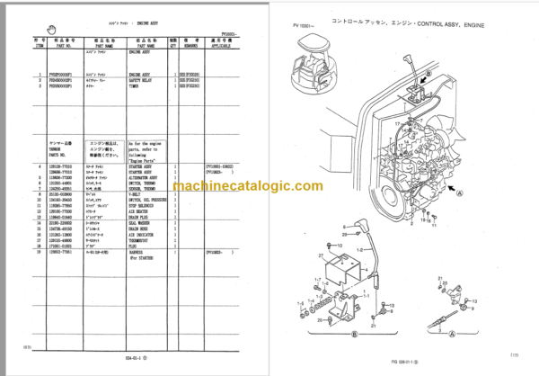 KOBELCO SK25SR PARTS MANUAL PV12001-12542