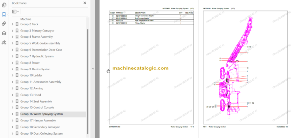 SANY SCM2000C-8S PARTS BOOK