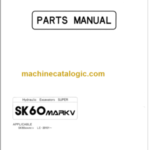 KOBELCO SK60 MARK V PARTS MANUAL