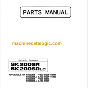 KOBELCO SK200SR-SK200SRLC PARTS MANUAL