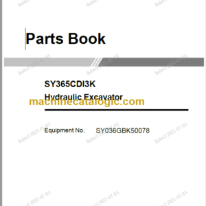 SANY SY365 PARTS BOOK