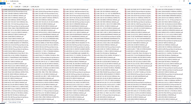 CLARK PDF MANUAL SET PMA-SM-OH (USA)