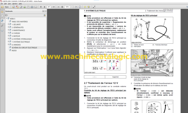 Kubota K008-5 Workshop Manual