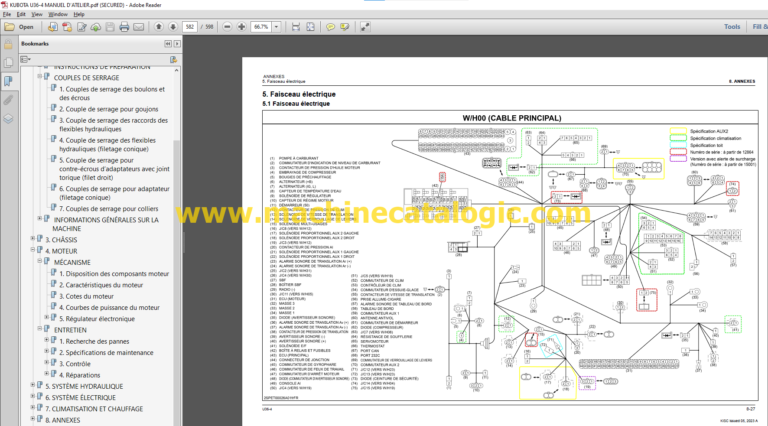 Kubota U36-4 Manuel D’atelier